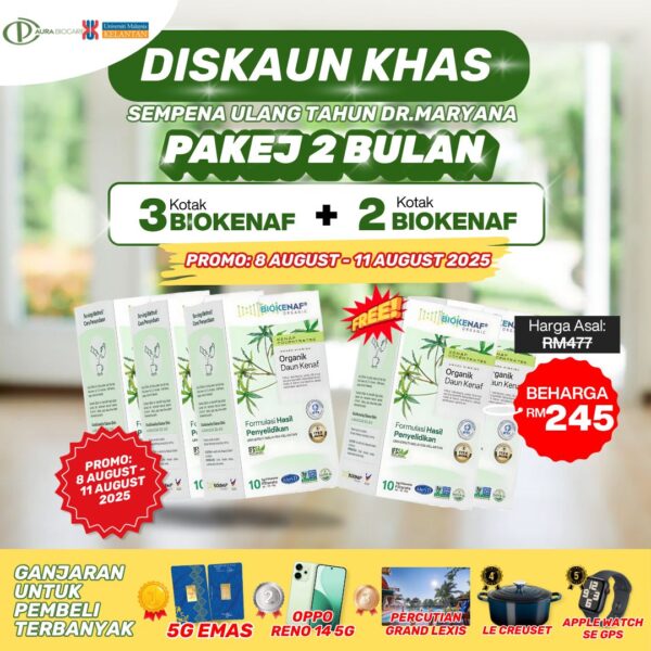 Pakej 2 Bulan ( BELI 3 + FREE 2 KOTAK)～Promo Khas
